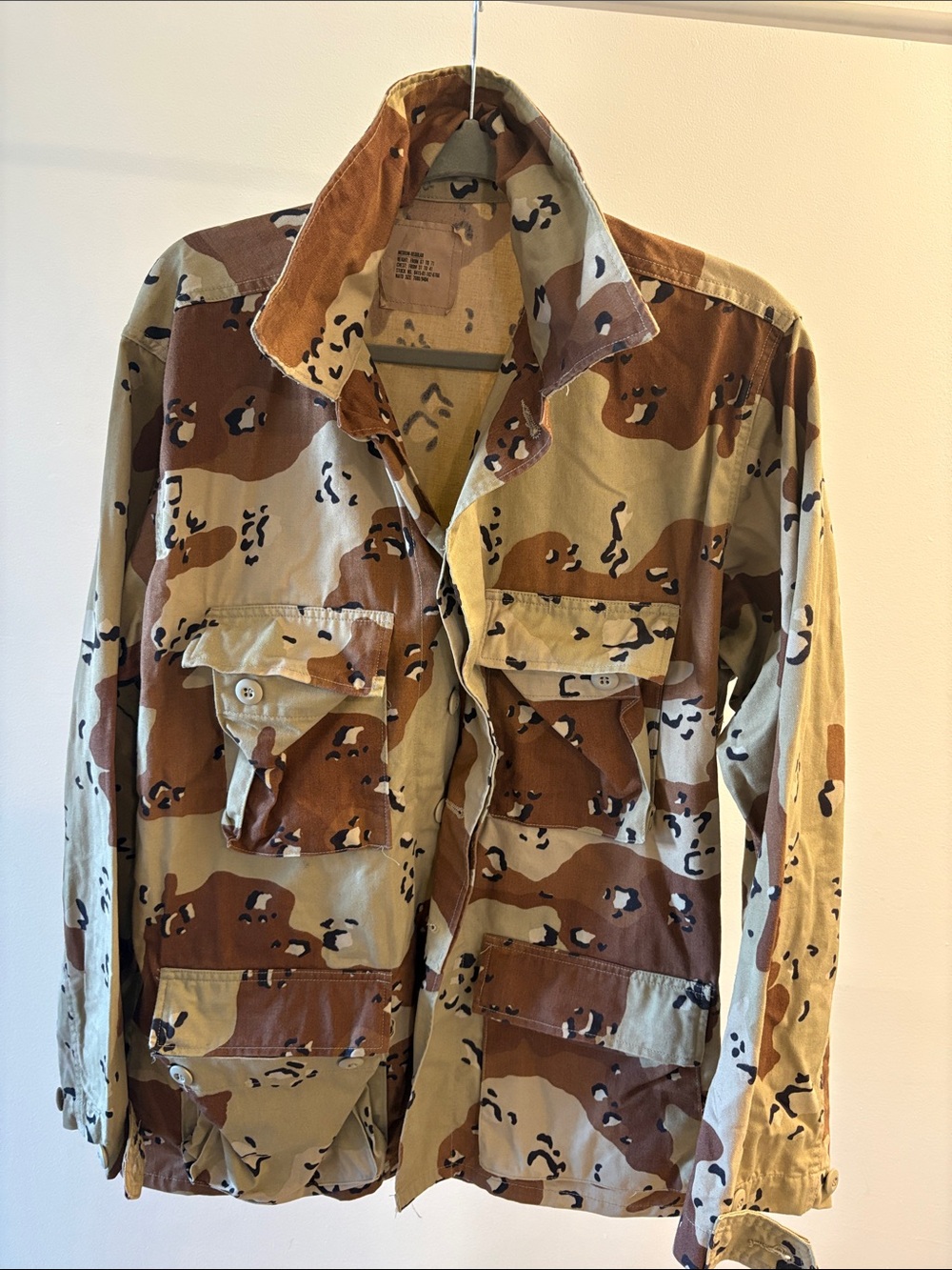 Men's Desert Camouflage Field Jacket - Brown & Tan